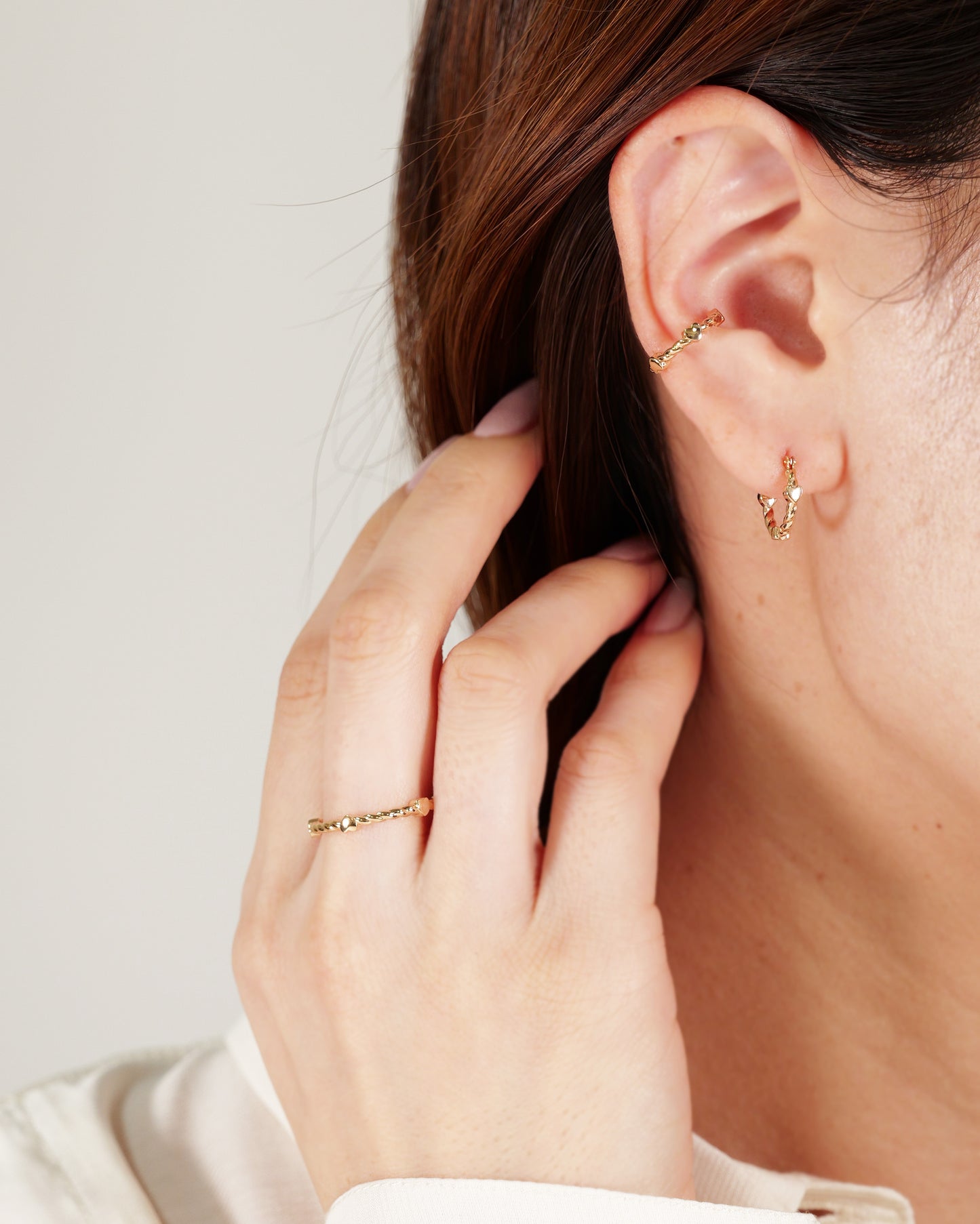 Mebae HOOP EARRINGS -K18
