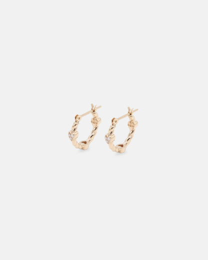 Mebae Diamond HOOP EARRINGS -K10