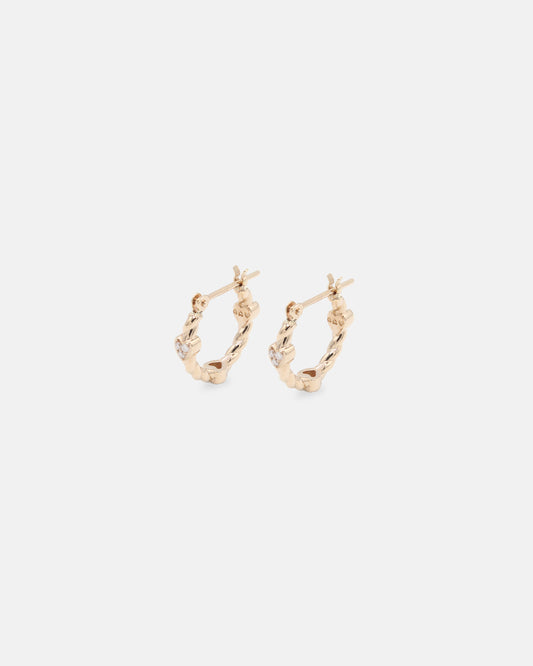 Mebae Diamond HOOP EARRINGS -K10