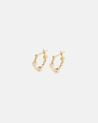 Mebae Diamond HOOP EARRINGS -K18