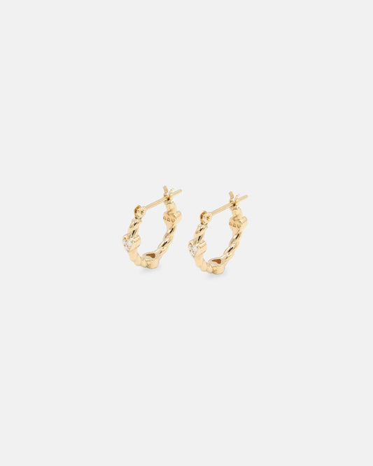 Mebae Diamond HOOP EARRINGS -K18