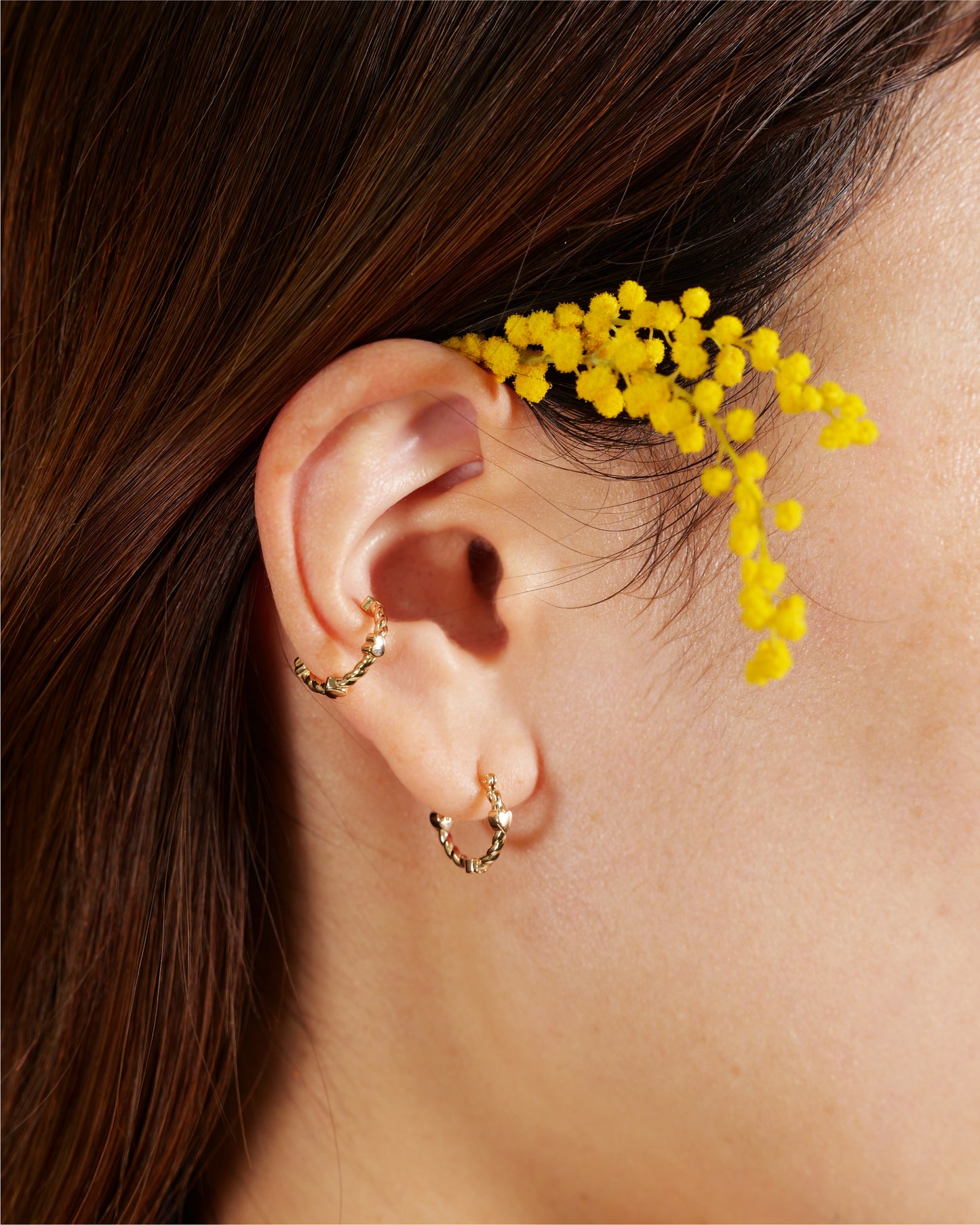Mebae HOOP EARRINGS -K18