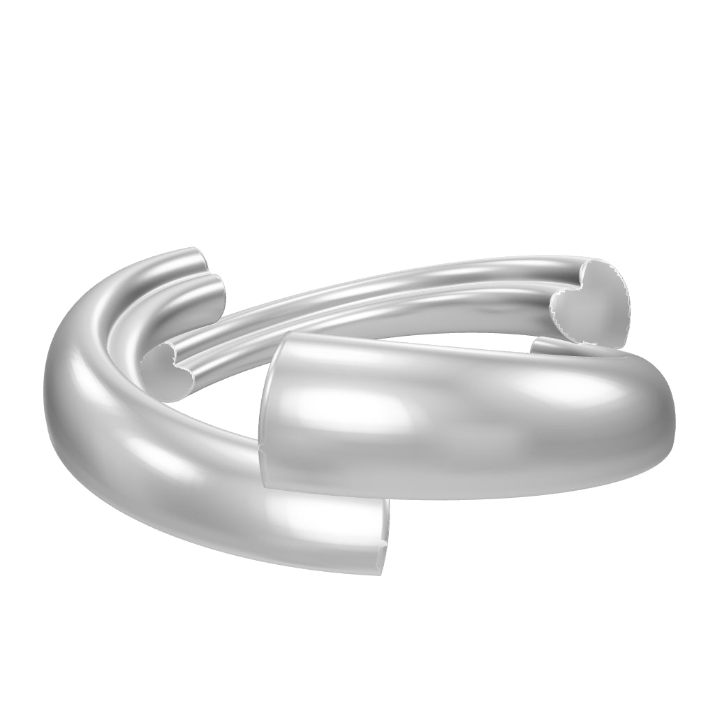 Collection reference ring: silver-tone 360 degree 3D model