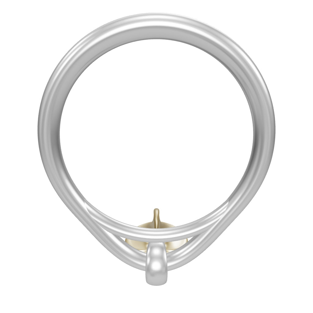 Uzu Uzu collection reference ring: silver-tone band and K10 yellow-gold-tone heart motif